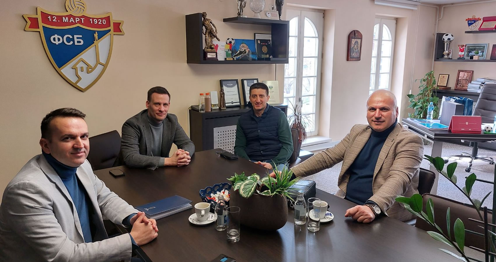 Predsednik Gradske opštine Zvezdara Vladan Jeremić u poseti Fudbalskom savezu Beograda