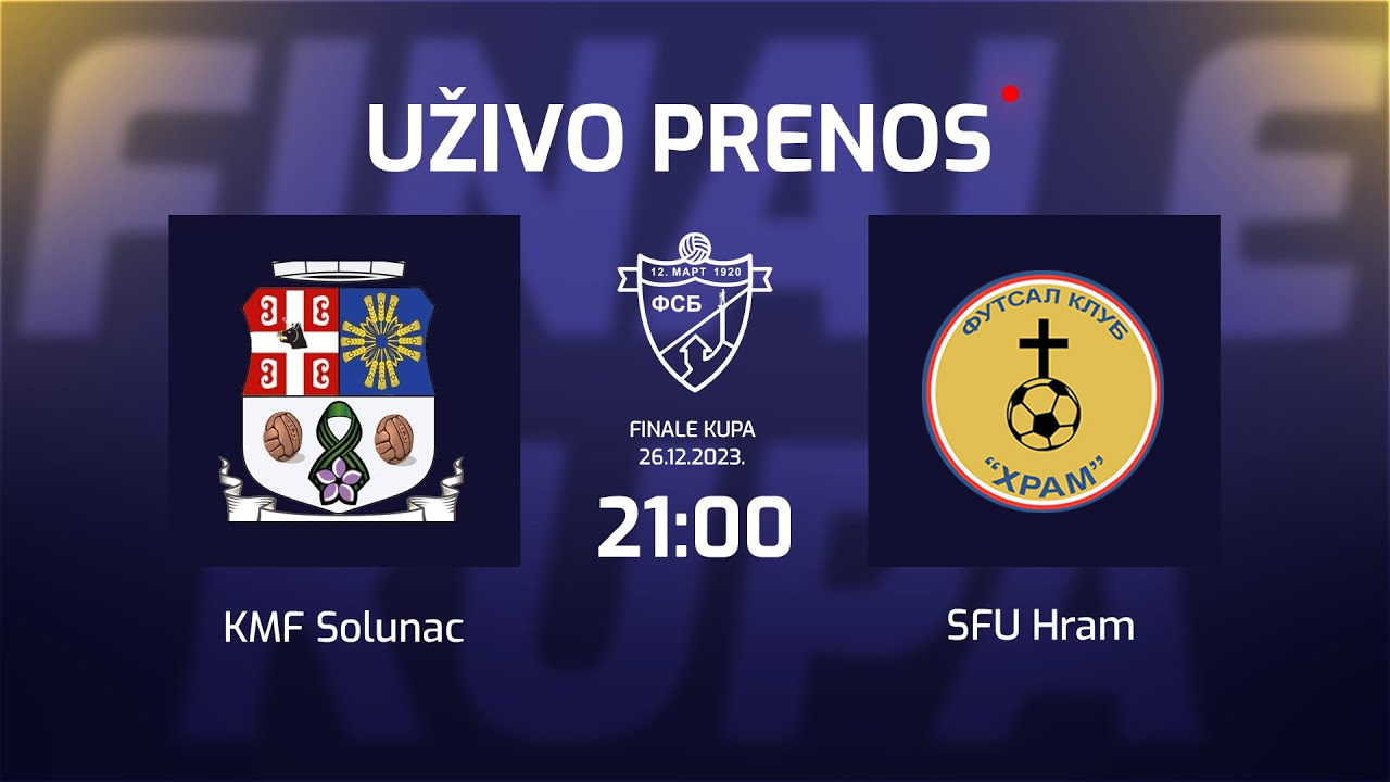 Direktan prenos Futsal Kup Finala Beograda