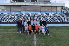 Predsednik FS Beograda Nikola Lazetić i generalni sekretar Milorad Nikolić u poseti FSU Obilić 1924