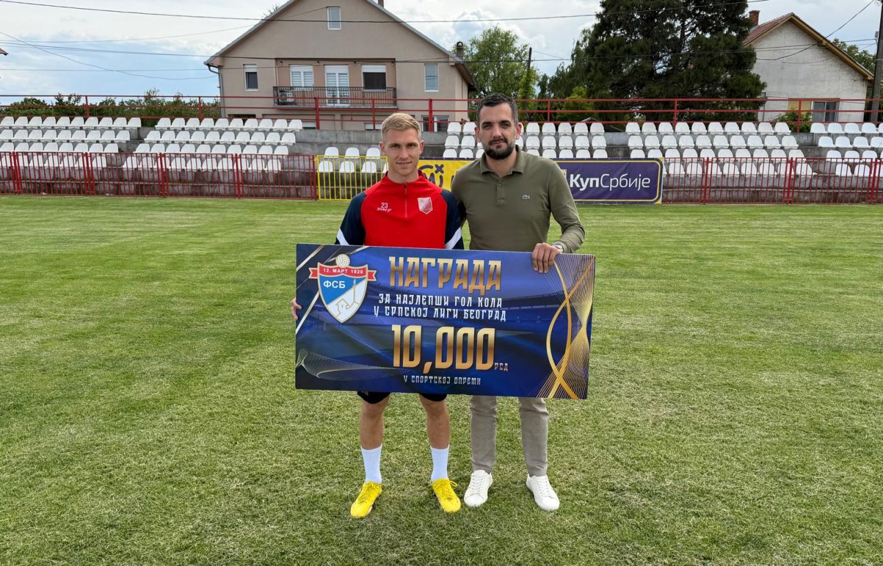 Jovkovićev pogodak najlepši u 23. kolu Srpske lige Beograd